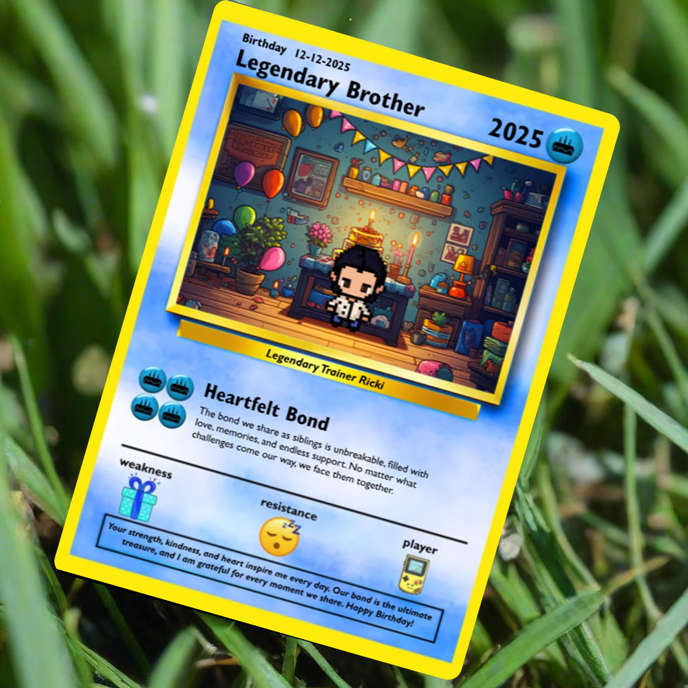 Brother Birthday Card - Build Your Own